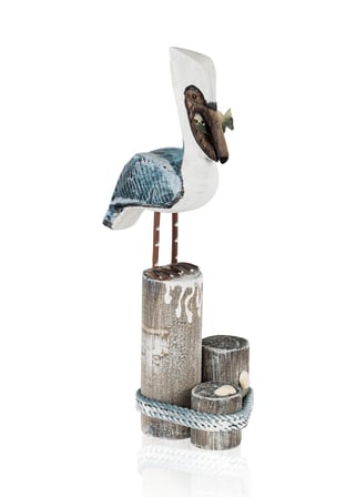 The Mia Retro Coastal Pelikan Figürlü Obje 38 cm