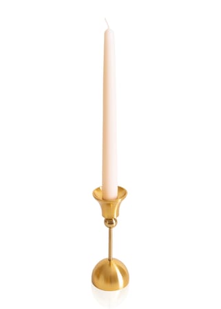The Mia Brass Pirinç Şamdan ve Tealight Mumluk 15 Cm