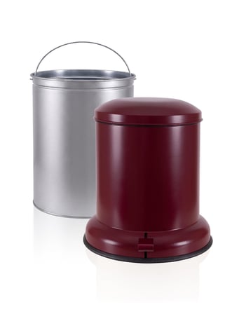 The Mia Metal Pedallı Çöp Kovası Bordo 20 Lt