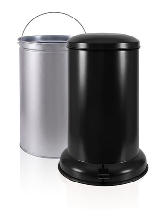 The Mia Metal Pedallı Çöp Kovası Siyah 30 Lt