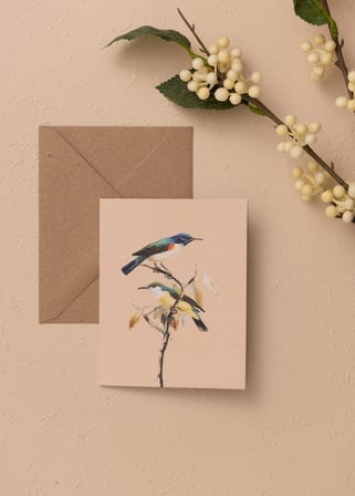 The Mia Art Line Mini Tebrik Kart Seti Blue 9X12 Cm