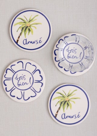 The Mia Palma Bardak Altlığı 4lü Set10 cm