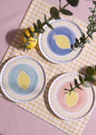 The Mia Italian Summer Pasta Tabağı 6lı Set 19 cm