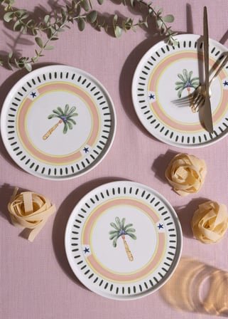 The Mia Italian Summer Pasta Tabağı 6lı Set 19 cm