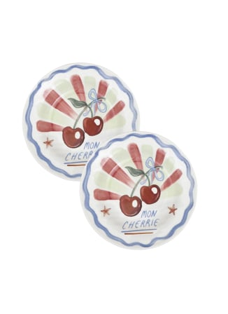 The Mia ITL Yemek Tabağı 2 li Set 22 cm Çok Renkli Yemek Tabağı