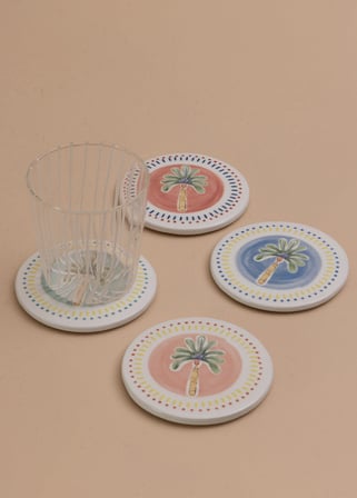 The Mia Italian Summer Bardak Altlığı 4lü Set10 cm