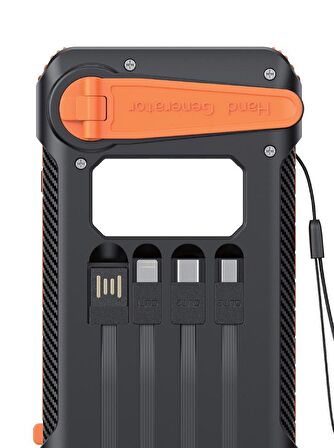 Sunowl SO600 Solar Powerbank, 10000 mAh, Led Işık