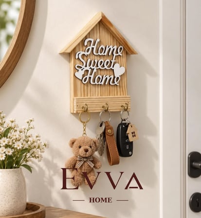 🏡 Home Sweet Home Mini Ahşap Anahtarlık Askılığı