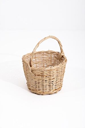 Hasır Balkon Sepeti H: 28 cm 