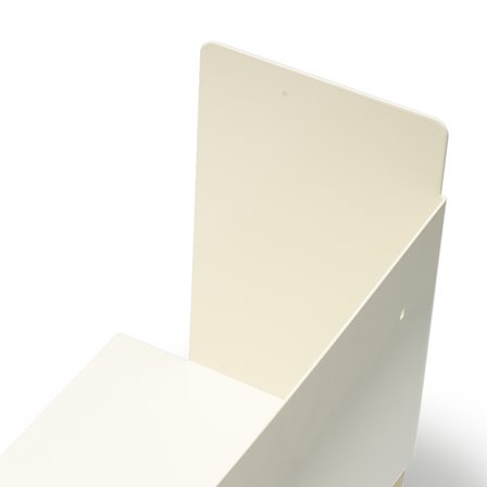 Beyaz Metal Duvar Rafı - Masa Üstü Kitaplık ve Çok Amaçlı Ofis Düzenleyici 21x50 cm