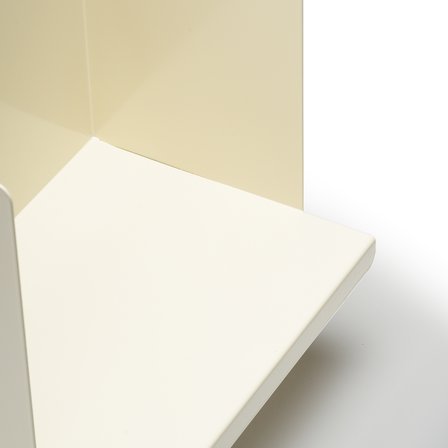 Beyaz Metal Duvar Rafı - Masa Üstü Kitaplık ve Çok Amaçlı Ofis Düzenleyici 21x70 cm