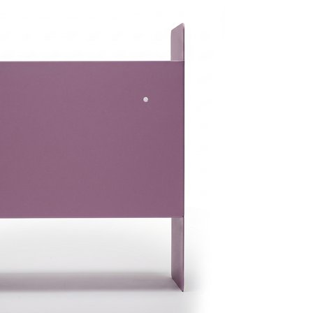 Mor Metal Duvar Rafı - Masa Üstü Kitaplık ve Çok Amaçlı Ofis Düzenleyici 21x70 cm