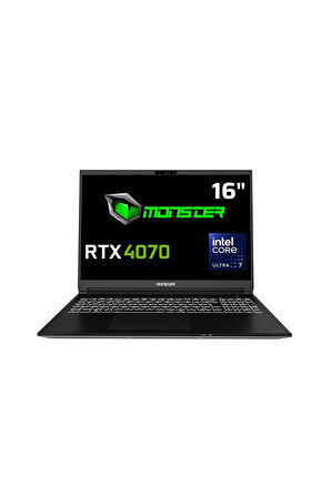 Monster Tulpar T6 V2.1.1 Core Ultra 7 155H 16 GB RAM 1 TB SSD 8 GB RTX 4070 Windows 11 Home 16" WQXGA 240 Hz Taşınabilir Bilgisayar