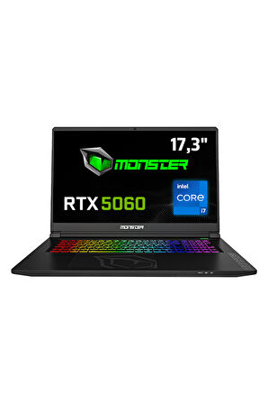 Monster Tulpar T7 V26.2.2 Intel Core i7 13620H 32 GB RAM 1 TB SSD 8 GB RTX 5060 Freedos 17,3" FHD+ 144 Hz Oyun Bilgisayarı