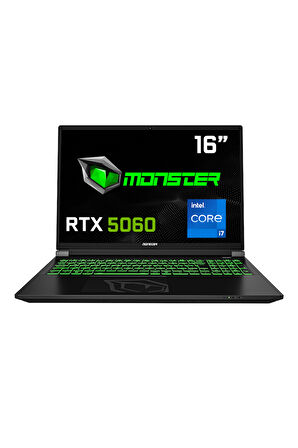 Monster  Tulpar T6 V3.3 Intel Core i7 13700HX 16 GB RAM 500 GB SSD 8 GB  RTX 5060 FreeDOS 16" FHD+ 165 Hz Oyun Bilgisayarı