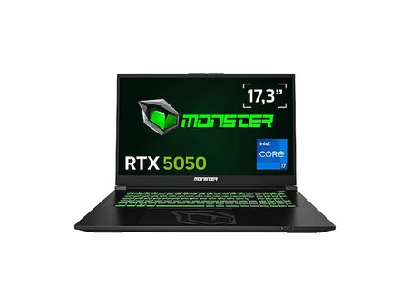 MONSTER Abra A7 V16.2.1/Intel Core i7 13700HX/16GB RAM/1TB SSD/RTX 5050/17.3" FHD 144Hz/W11 Laptop
