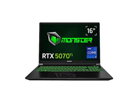 MONSTER Tulpar T6 V3.7.5/ Intel Core i9 13900HX/ 32GB Ram/ 1 TB SSD/ RTX5070 TI/ 16"/ W11 Laptop