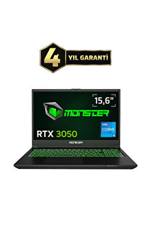 Monster Abra A5 V21.5.2 Intel Core i5 12450H 32 GB 1TB SSD RTX 3050 FreeDos 15,6" 144 Hz Oyun Bilgisayarı