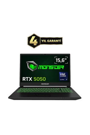 Monster Abra A5 V22.3.4 Intel Core Ultra 9 185H 16 GB RAM 1 TB SSD 8 GB RTX 5050 Freedos 15,6" FHD 144 Hz Oyun Bilgisayarı
