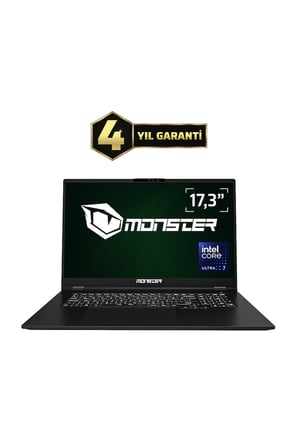Monster Huma H7 V1.2.6 Core Ultra 7 155H 8 GB RAM 500 GB SSD Intel Arc Graphics FreeDOS 17,3 FHD Taşınabilir Bilgisayar