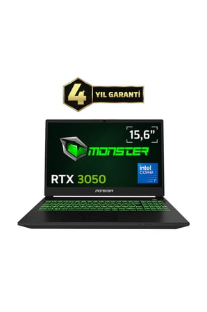 Monster Abra A5 V22.5.2 Intel Core 7 230H 32 GB RAM 1 TB SSD 4 GB RTX 3050 Freedos 15,6" FHD 144 Hz Oyun Bilgisayarı