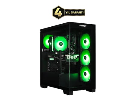 MONSTER Tulpar TD3 V3.2.2.3 Core Ultra 5 225F 16 GB RAM 1 TB SSD RX 9060XT Windows 11 Gaming Masaüstü Bilgisayar Siyah