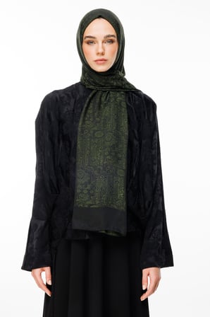 Henna Desen Çift Taraflı Şal