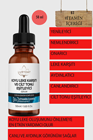 Yoğun Leke Karşıtı Cilt Tonu Eşitleyici Aydınlatıcı Serum 50 Ml