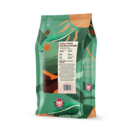 Yemen Mocha Pea Berry (Ismaili) Yöresel Filtre Kahve 250 Gr.