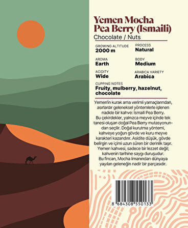 Yemen Mocha Pea Berry (Ismaili) Yöresel Filtre Kahve 250 Gr.