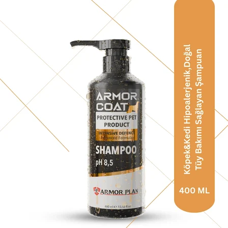 ARMOR COAT Köpek & Kedi Şampuanı Hindistan Cevizi Yağı Özlü Hipoalerjenik 400 ml