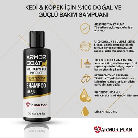 Köpek&Kedi Şampuanı Hipoalerjenik,Hindistan Cevizi Özlü Onarıcı,Koku Giderici,Parlatıcı