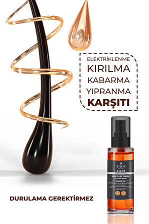 2'li Set Saç & Saç Derisi Onarıcı Serum, Keratin, Kolajen, Biberiye Ve 7 Aktifli Saç Bakım Kompleksi