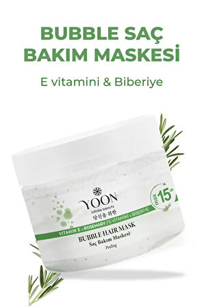Biberiyeli Saç Maskesi, E Vitamini & Peeling Etkili - Saç Tellerini Güçlendirir ve Kırıkları Onarır