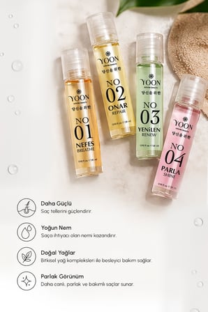 Saç Bakım Seti Yoğun Onarıcı Saç Terapisi | 4 Adım 28 Gün Parlaklık Nem, Besle ve Onar 4x28ml