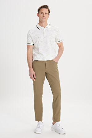 Slim Fit Dar Kesim 5 Cep Armürlü Esnek Pantolon