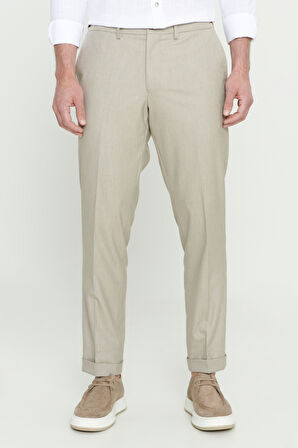 Comfort Fit Rahat Kesim Yan Cepli Desenli Beli Lastikli Pantolon