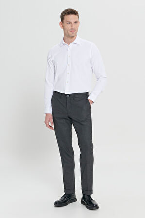 Comfort Fit Rahat Kesim Yan Cepli Desenli Beli Lastikli Pantolon