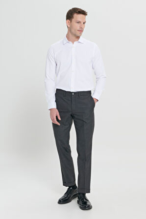 Comfort Fit Rahat Kesim Yan Cepli Desenli Beli Lastikli Pantolon