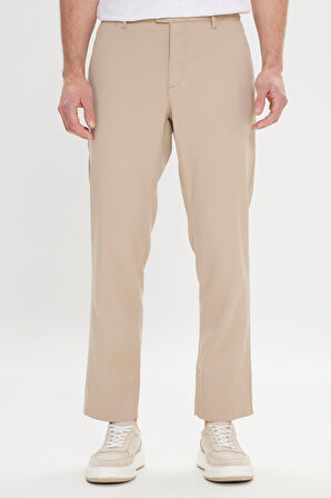 Comfort Fit Rahat Kesim Yan Cepli Desenli Beli Lastikli Pantolon