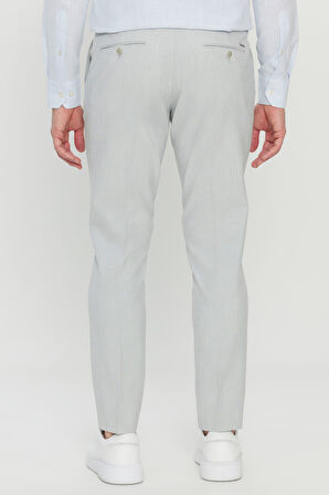 Comfort Fit Rahat Kesim Yan Cepli Desenli Beli Lastikli Pantolon