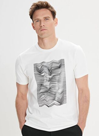 Altınyıldız Classics Beyaz Erkek T-Shirt 4A4824200001