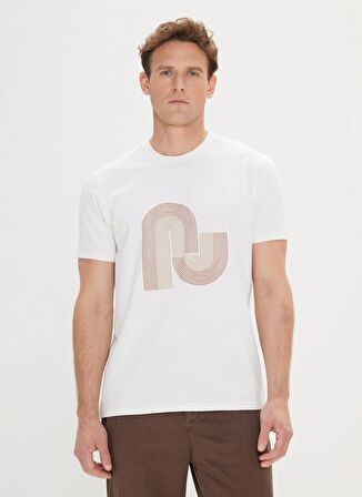 Altınyıldız Classics Beyaz Erkek T-Shirt 4A4824200003