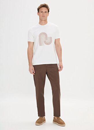 Altınyıldız Classics Beyaz Erkek T-Shirt 4A4824200003
