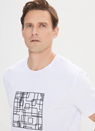 Altınyıldız Classics Beyaz Erkek T-Shirt 4A4824200011