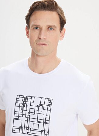 Altınyıldız Classics Beyaz Erkek T-Shirt 4A4824200011