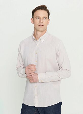 Altınyıldız Classics Bej Erkek Gömlek 4A2024200008