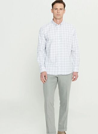 Altınyıldız Classics Beyaz Melanj Erkek Gömlek 4A2024200033