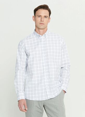 Altınyıldız Classics Beyaz Melanj Erkek Gömlek 4A2024200033