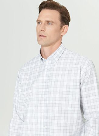 Altınyıldız Classics Beyaz Melanj Erkek Gömlek 4A2024200033